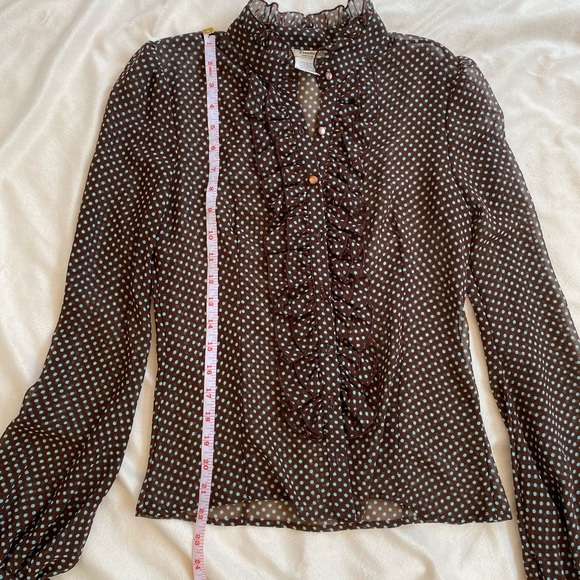 Vintage polka dot frilly blouse - Picture 2 of 3